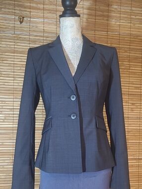 Fitted Fine Wool Blend Blazer